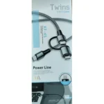 کابل دوسر تایپ سی لایتنینگ مدل Twins XF45